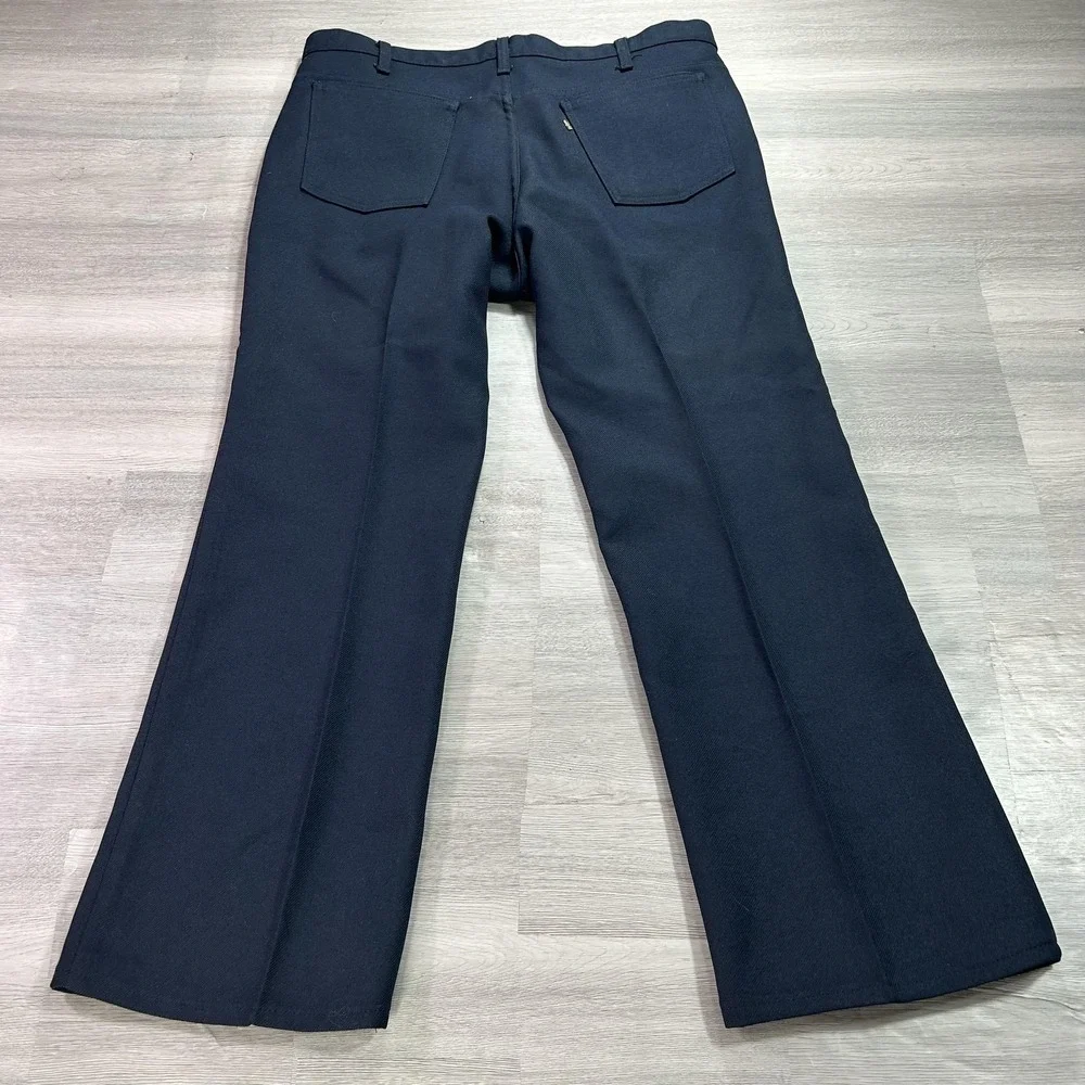 VINTAGE Levis Pants Mens 38x29 Blue Dacron‎ Straight Leg Workwear Uniform USA